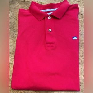 Southern‎ Tide Men’s XL Deep Pink Skipjack Pique Knit Polo Golf Shirt